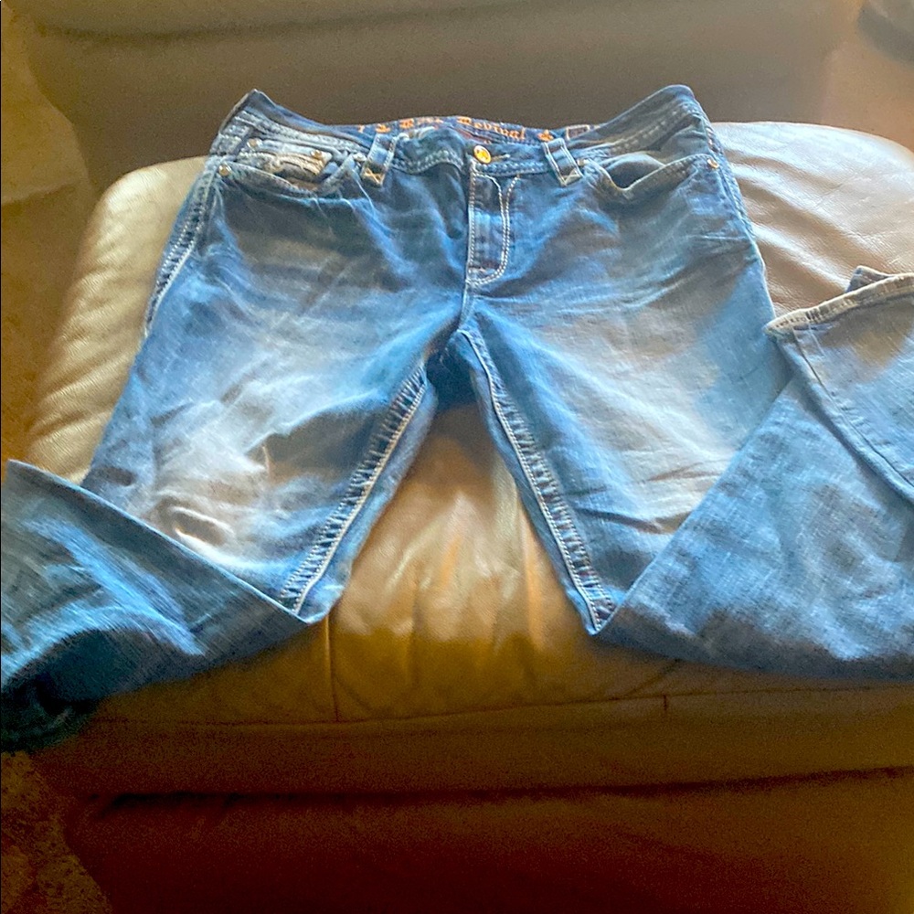 Rock Revival Relaxed Fit Blue Jeans